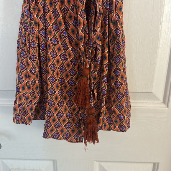 Dress forum sunny days romper geometric tassel button down small - Picture 5 of 10